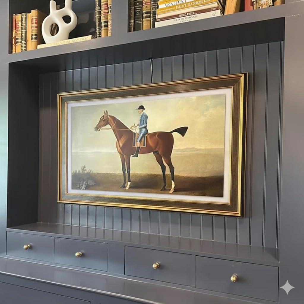 Black TV frame 32' (Gilded Noir, 32-LS03) - Compatible ONLY with Samsung The Frame TV and Pro TVs (Fits 2021-2026, LS03A, LS03B,LS03C,LS03D,LS03FA,LS03FW)