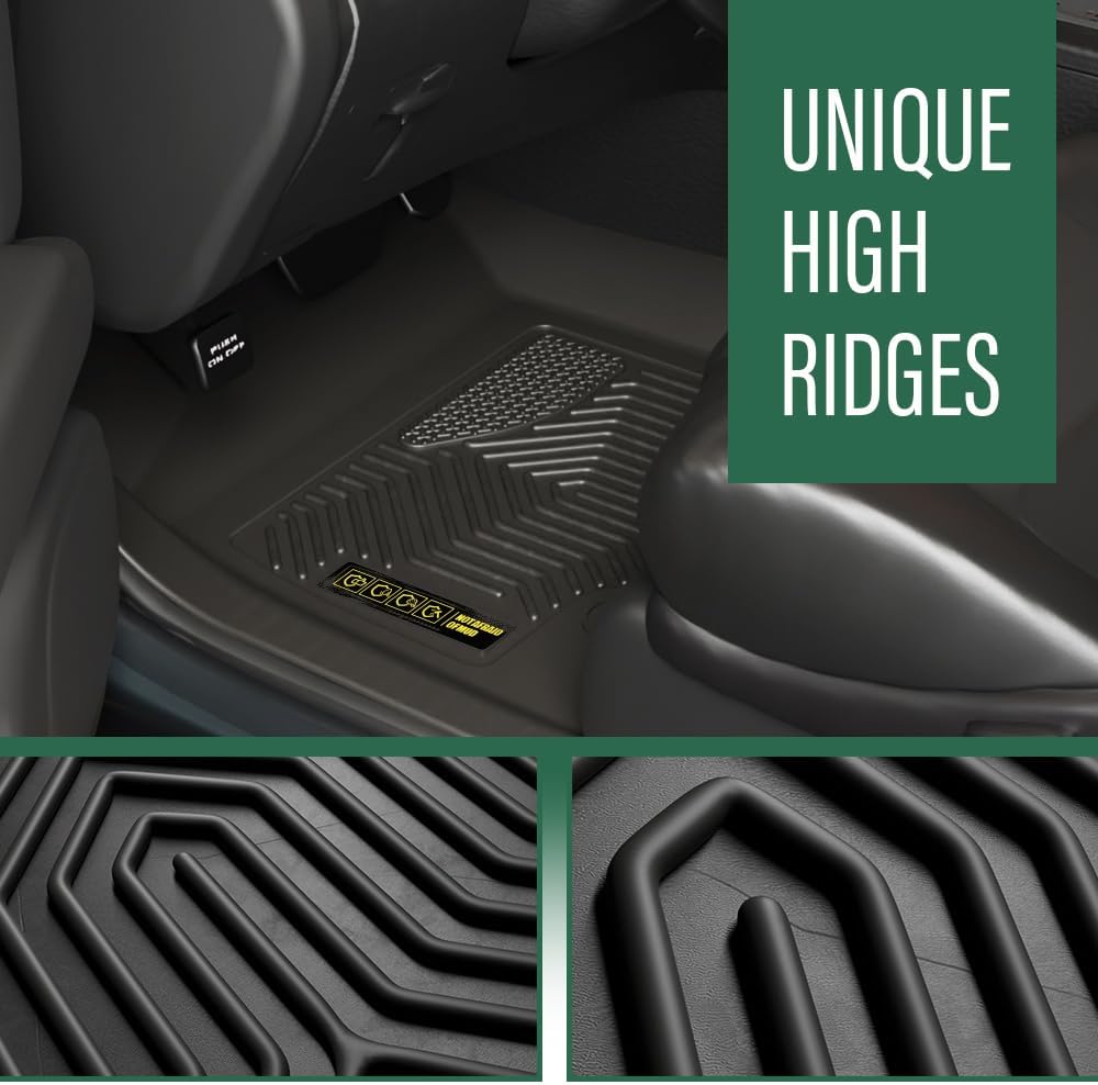 GRAND ORANGE TPE Floor Mats Fit Toyota Sienna 2021-2025(Only for 7 Seat LE/XLE/XSE/Limited & Not Fit 2025 Platinum), 1st & 2nd Row All Weather Protection Floor Liners,alfombras para carro 4PCS