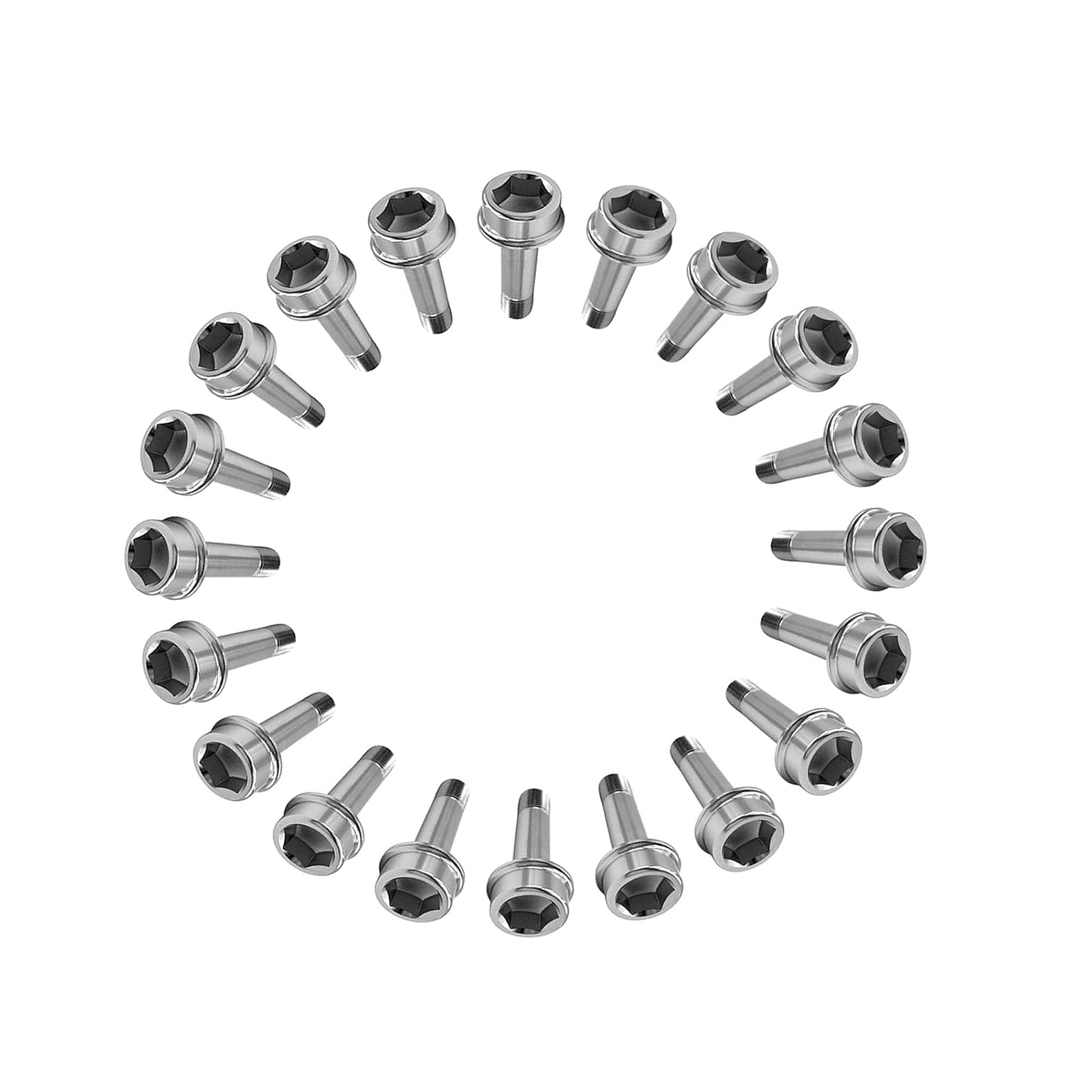RISON Titanium Wheel Lug Bolts M14x1.5x52mm Lug Bolts Aerospace Grade 6AL4V Lightweight and Durability Lug Bolt Car Accessories for Ferrari Pack of 20pcs (Original, M14X1.5X52mm)