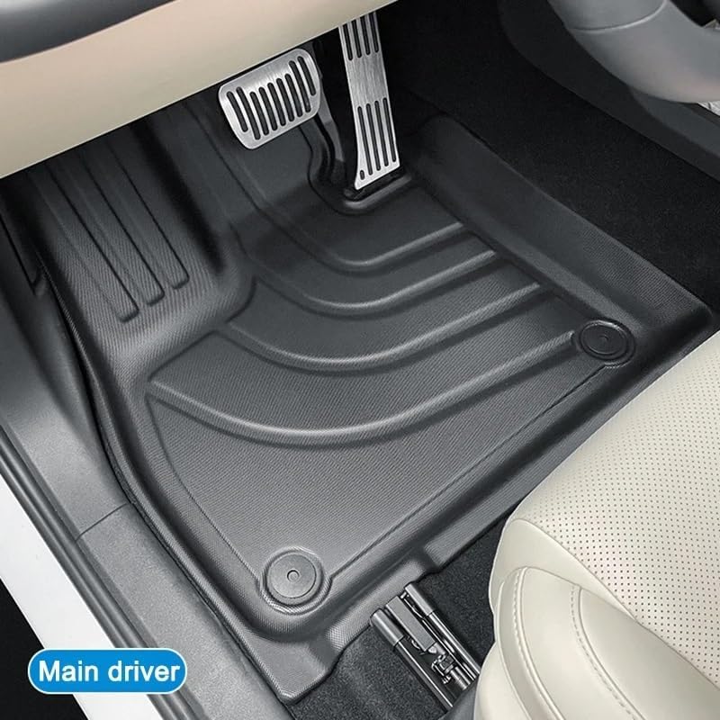 Compatible with LiXiang Li Auto Leading Ideal L6 PRO MAX 2024 2025 Floor Mats Cargo Liner Trunk Pad TPE Left-Hand Drive Black(White)