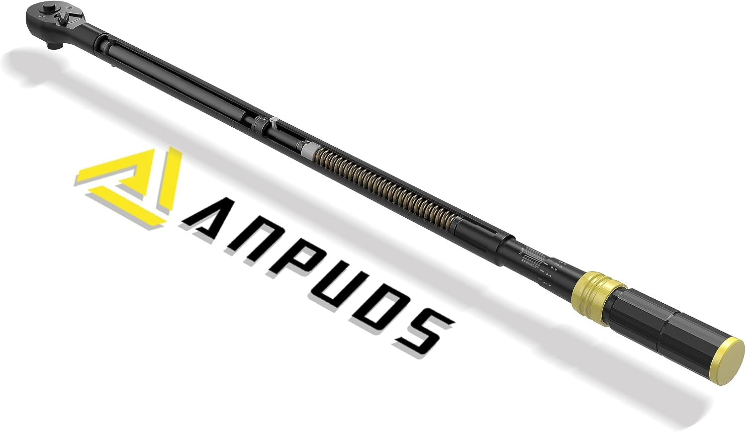 ANPUDS 1-Inch Drive Click Torque Wrench, 200-1200 Ft-Lb/271-1626 Nm with Dual-Direction, 48-Tooth, Dual Range Scales, Quick Release Reversible Head Torque Wrench for Car, Truck, Tractor