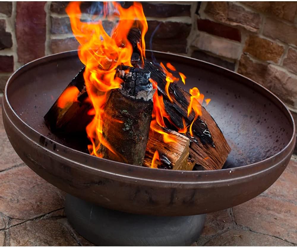 Ohio Flame Patriot Fire Outdoor Fire Pit 24 Inch - Heavy Duty Fire Pits for Outside Wood Burning, American Made Carbon Steel Fire Bowl for Backyard Patio Bonfires - No Assembly Needed for All Seasons
