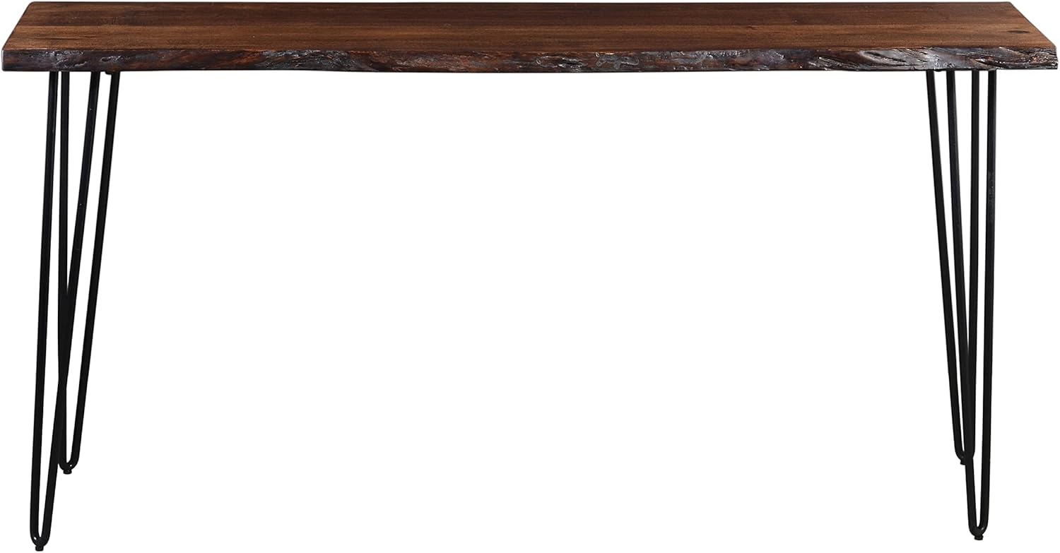 Jofran Nature's Edge 72' Farmhouse Dining Table - Solid Wood Counter Height Dining Table for Modern Homes, Chestnut