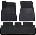 All Weather TPE Floor Mats & Cargo Liner Compatible for Tesla Model 3 Highland 2024, Waterproof Anti-Slip Trunk Mats TPE Foot Pads(3PCS Set)