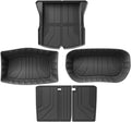 TPE Floor Mats Compatible with Tesla Model 3 Highland 2024 High Edge Trunk Mats Cargo Liner Rear Seat Back Mats LHD(5pcs Set)