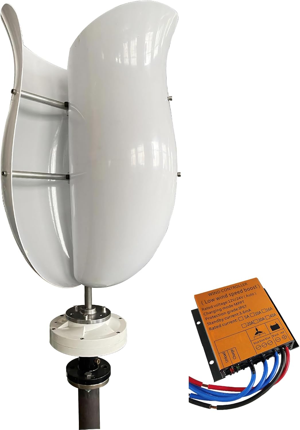 500W Wind Turbine, 3Blader Wind Generator 12V Coreless Maglev Generator with Controller Wind Turbine Generator kit for Home for Hybrid Wind Solar System, Home, Windmill Generator Suit