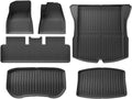 Floor Mats TPE All Weather Front Rear Cargo Liner Mat Waterproof Anti-Slip Mats Accessories C | Compatible with Tesla Model 3 Highland 2024 2025(2024 M3 6PCS RHD)