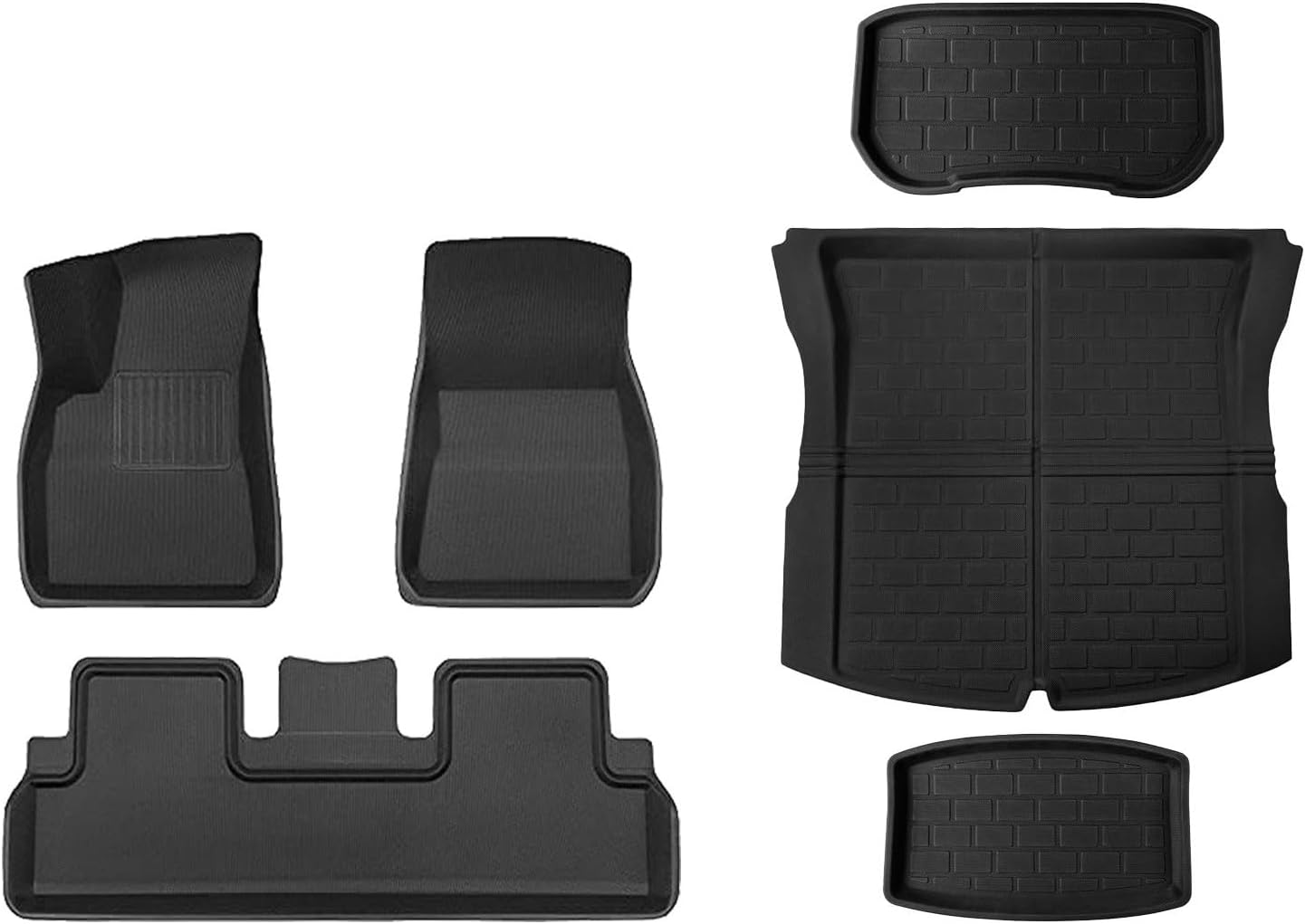 Compatible with Tesla Model 3 Highland 2024 XPE Floor Mats Cargo Liners All Weather Trunk Floor Mat Waterproof Left Right Hand Drive(6PCS LHD)