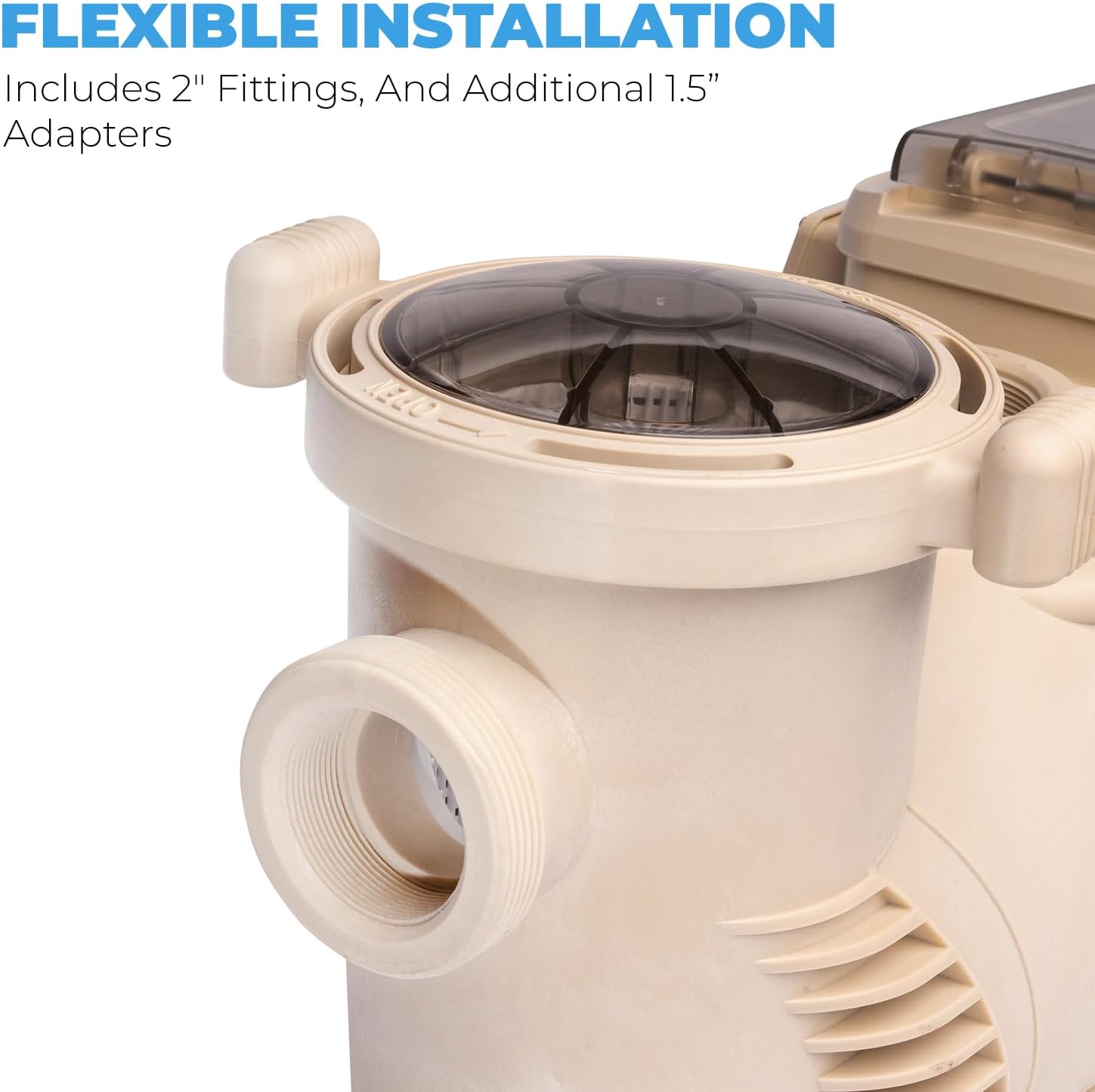 XtremepowerUS 1.5 HP Variable Speed Swimming Pool Pump 230V, In-Ground Pool, 6,660 GPH High Performance Max 1.75HP