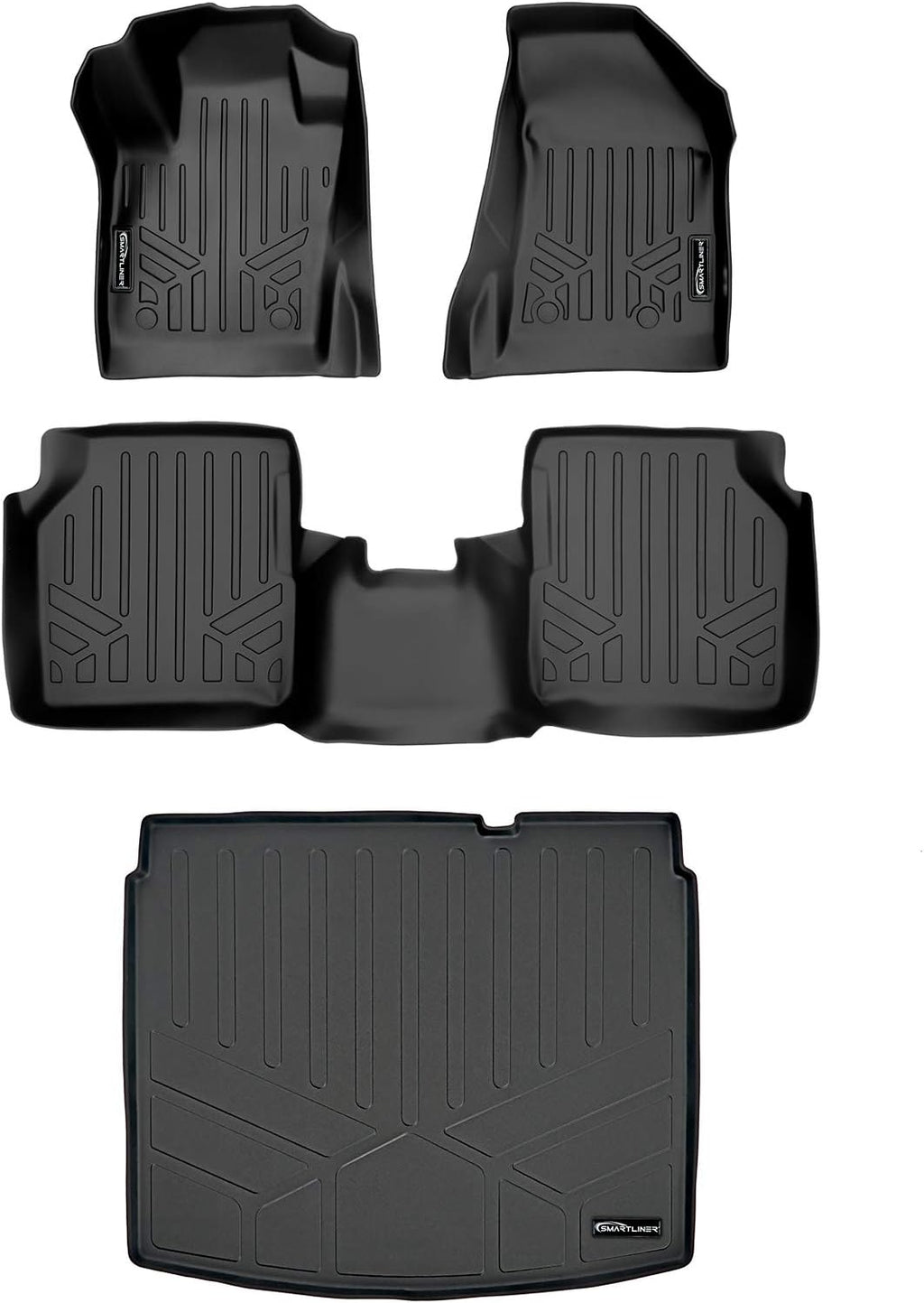 MAXLINER Floor Mats 2 Rows and Cargo Liner Set for 2017-2025 Jeep Compass