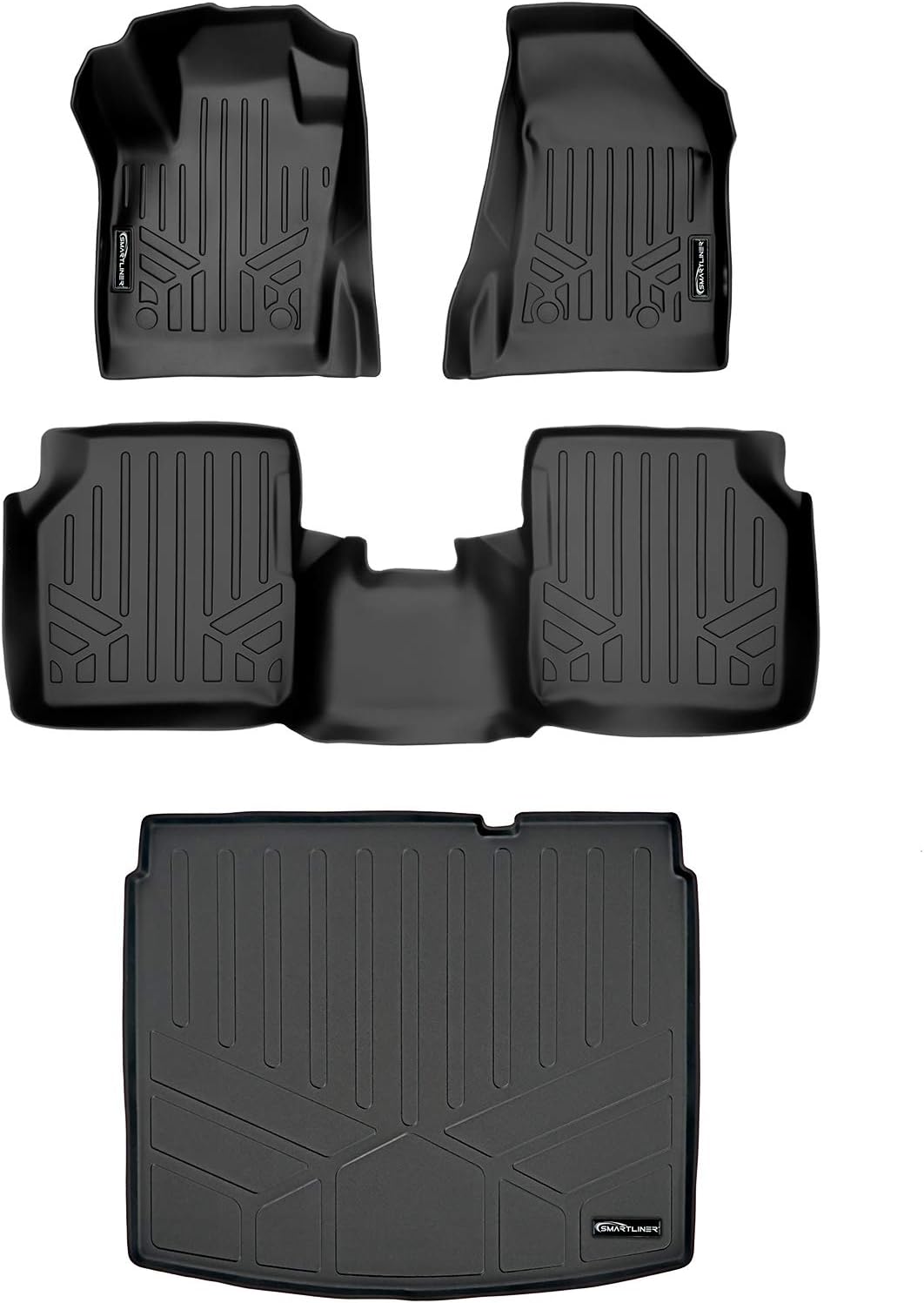 MAXLINER Floor Mats 2 Rows and Cargo Liner Set for 2017-2025 Jeep Compass
