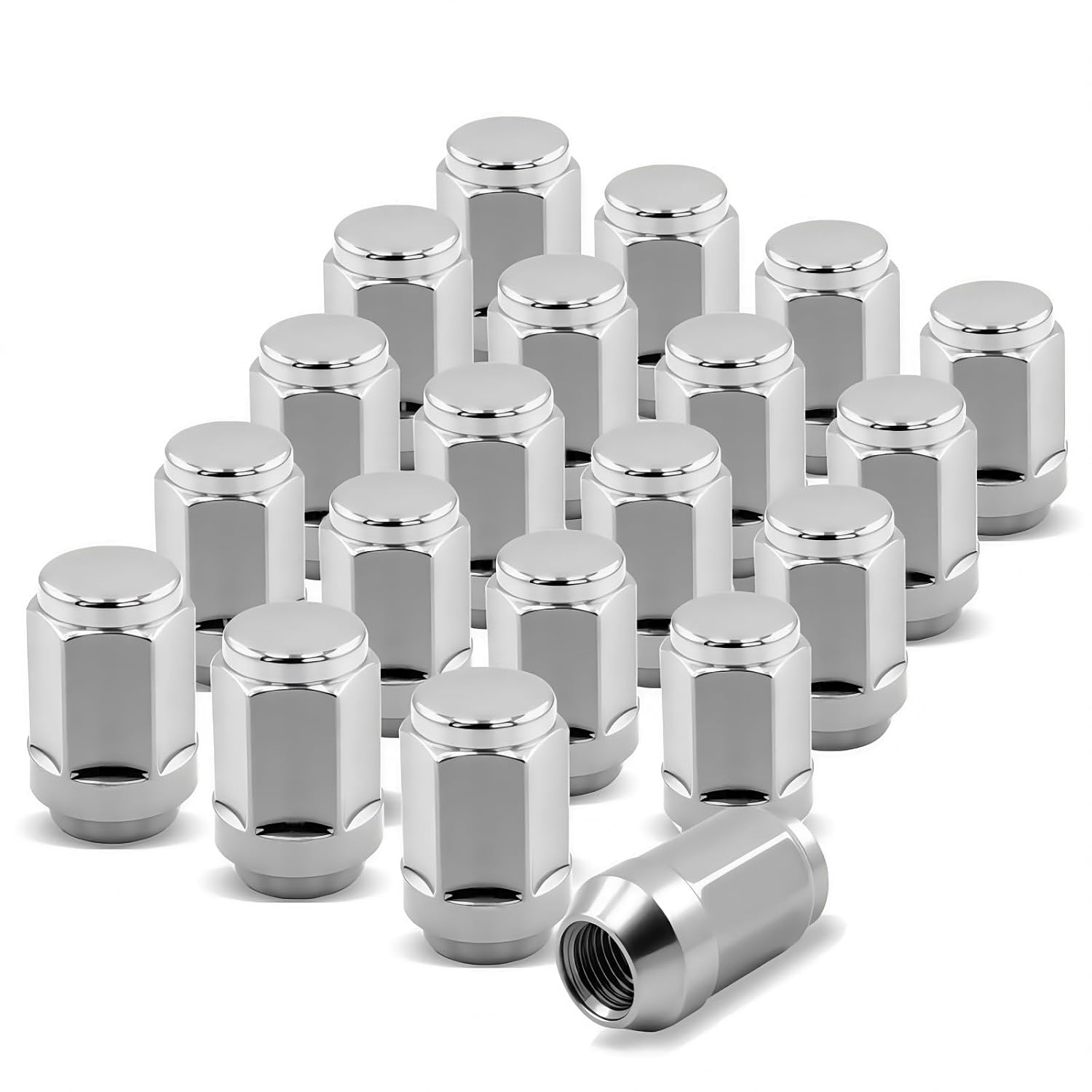 Titanium 1/2-20 Lug Nuts (1/2'x20) - 20pc Ultra-Light Closed End Acorn Wheel Nuts | High-Strength & Corrosion-Resistant Titanium Alloy | One-Piece Design for Cars/Trucks/SUV Aftermarket Wheels