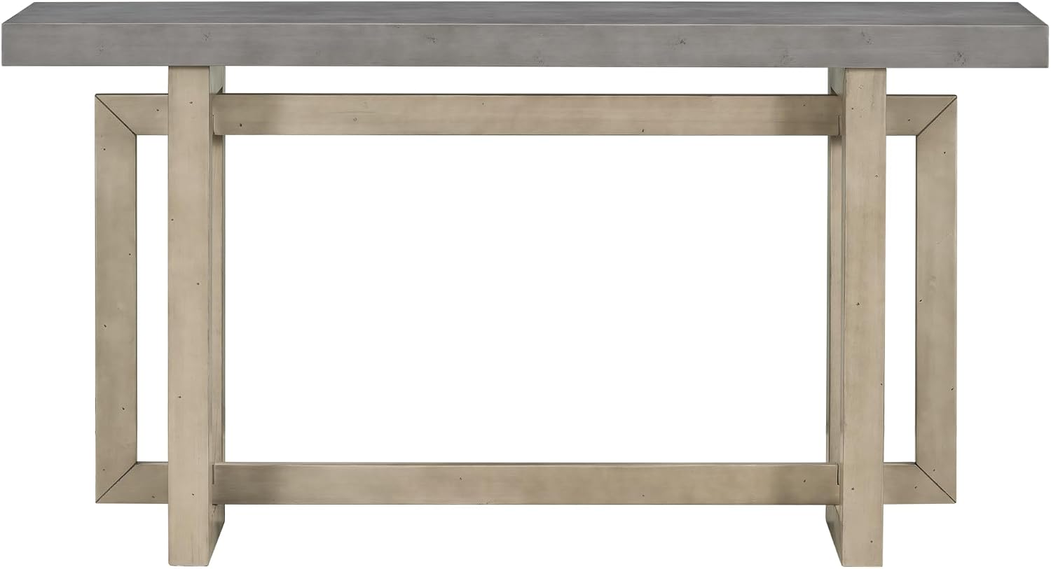 Merax 60'' Long Modern Console Table, Wood Minimalism Industrial Style Sofa Table Entryway Table Side Table Display Table for Entry Way, Hallway, Couch, Living Room, Kitchen, Foyer (Gray), Grey