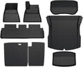 Compatible with Tesla Model 3 2024 Highland Floor Mats Cargo Liner Waterproof Anti-Slip Trunk Mat TPE Pads Left/Right Hand Rubber(8pcs RHD)
