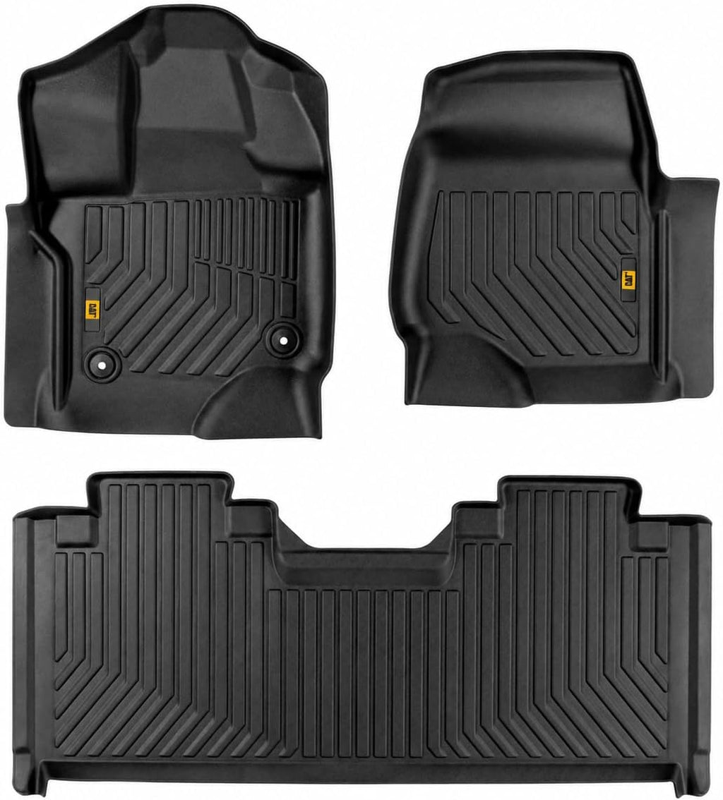 CAT® JustFit™ 3D Custom Fit Floor Mats for Ford F-150 Super Cab 2015-2026, Full Set Front & Rear, Heavy Duty Rubber Floor Liners Laser Measured, Ford F150 SuperCab Accessories