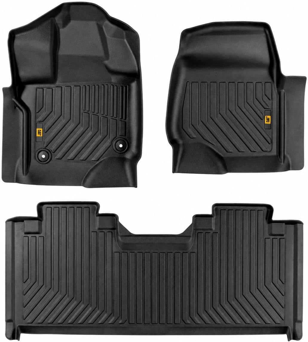 CAT® JustFit™ 3D Custom Fit Floor Mats for Ford F-150 Super Cab 2015-2026, Full Set Front & Rear, Heavy Duty Rubber Floor Liners Laser Measured, Ford F150 SuperCab Accessories