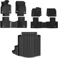 Compatible for Toyota Crown 2023 2024 Floor Mats and Cargo Liner,All Weather Protection TPE 3D 1st & 2nd Row Accessories(Left Rudder)(1)