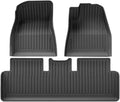 for Tesla Model 3 Highland 2024 TPE Floor Mats,All Weather Waterproof Anti-Slip Front Rear Cargo Liner Trunk Mat(Right Rudder 3pcs)
