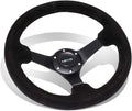 Auto Dynasty NRG Innovations ReinCompatible withced RST-033BK-S 330mm 3' Deep Dish Black Suede Racing Steering Wheel