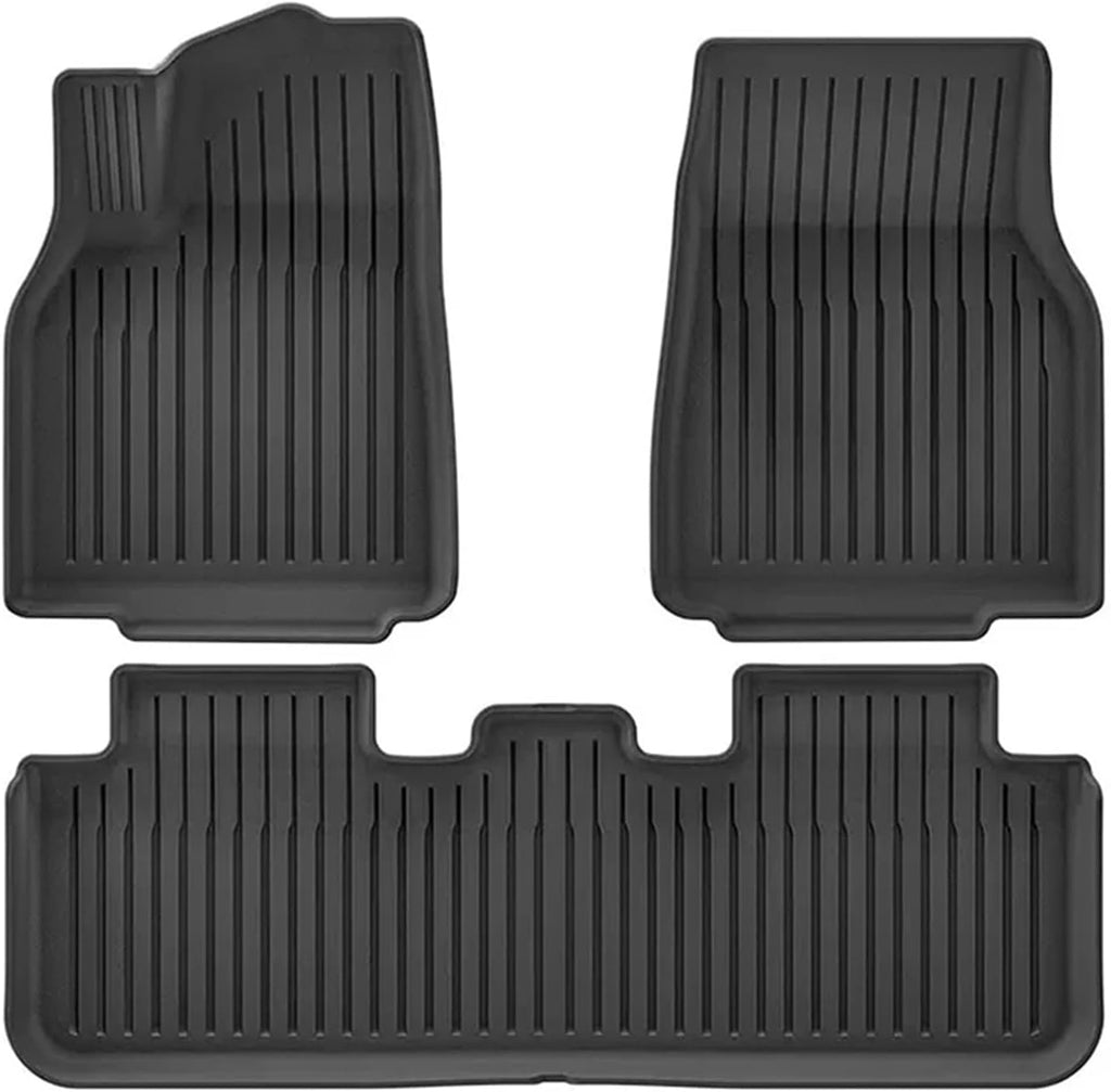 Compatible with Tesla Model Y Launch 2025 Juniper 2025 TPE Floor Mats Cargo Liner Trunk Floor Liner Backrest(Black)
