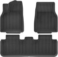 Compatible with Tesla Model Y Launch 2025 Juniper 2025 TPE Floor Mats Cargo Liner Trunk Floor Liner Backrest(Black)