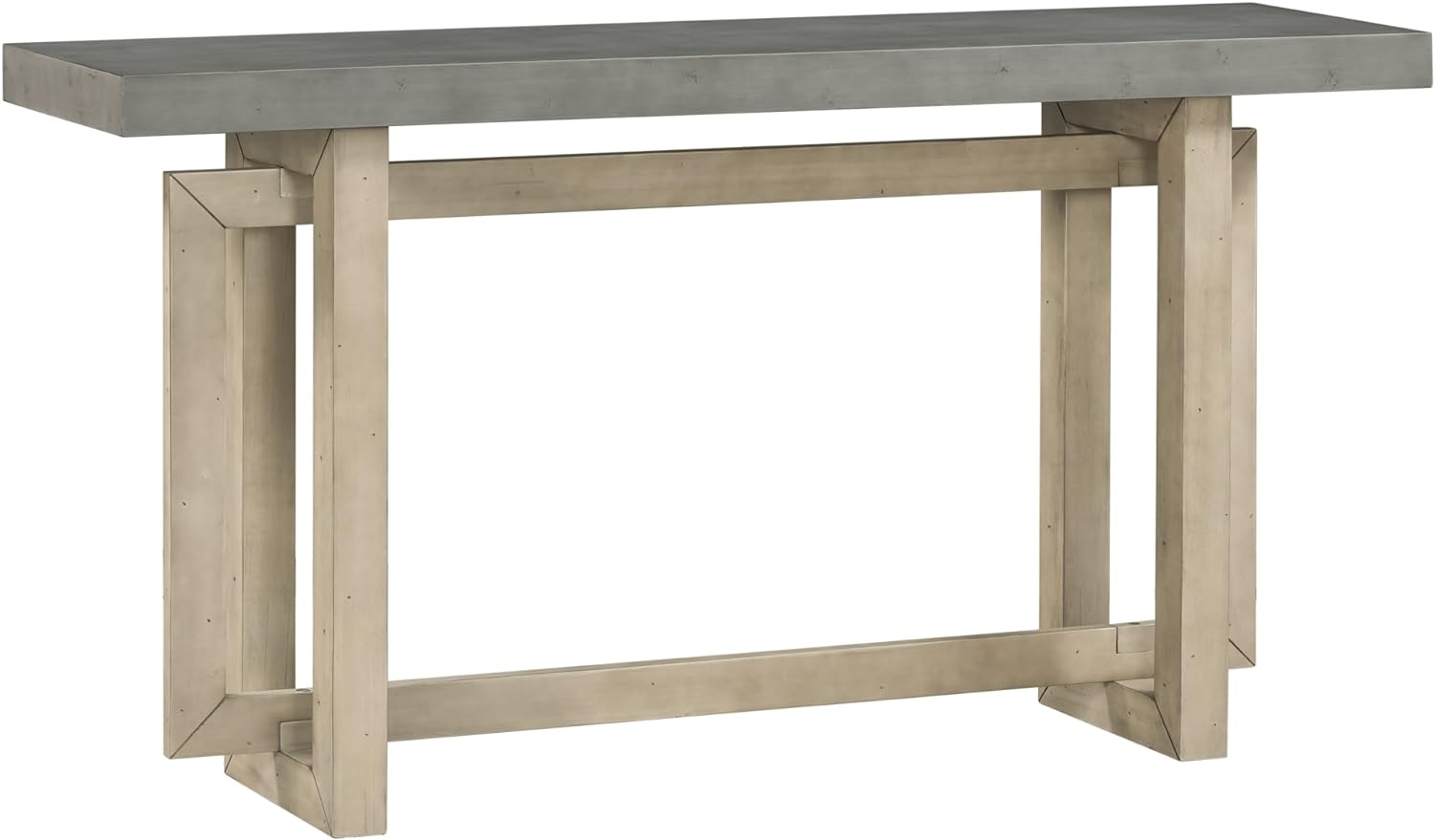 Merax 60'' Long Modern Console Table, Wood Minimalism Industrial Style Sofa Table Entryway Table Side Table Display Table for Entry Way, Hallway, Couch, Living Room, Kitchen, Foyer (Gray), Grey