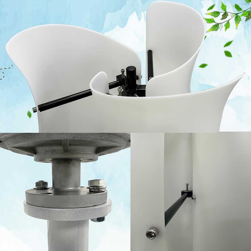 500W Wind Turbine, 3Blader Wind Generator 24V Coreless Maglev Generator with Controller Wind Turbine Generator kit for Home for Hybrid Wind Solar System, Home, Windmill Generator Suit