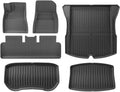 Compatible with 2024 Tesla Model 3 Highland Floor Mats TPE All Weather Front Rear Cargo Liner Mat, Waterproof Anti-Slip Mats Accessories(2024 M3 6PCS LHD)