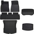 All Weather TPE Floor Mats Cargo Liner Compatible with Tesla Model 3 Highland 2024 Waterproof Anti-Slip Trunk Mats TPE Foot Pads(6PCS Set)