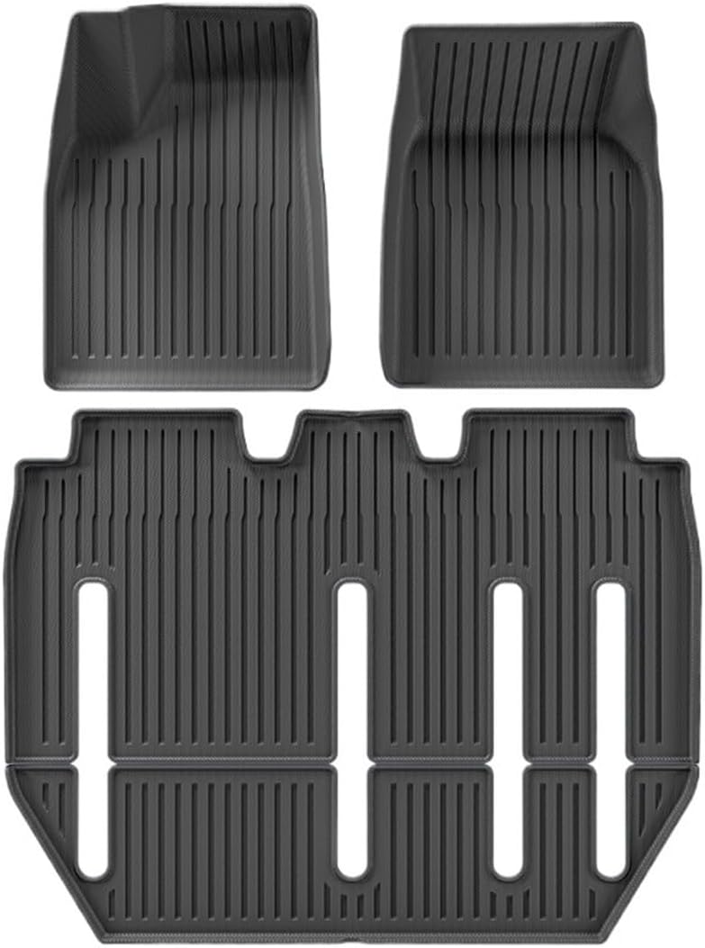 Compatible for Tesla Model X 2023 2024 TPE 3D Car Floor Mats Cargo Liner Trunk Pad Waterproof Protective Left Rudder(7 seat Foot Pad)