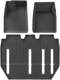 Compatible for Tesla Model X 2023 2024 TPE 3D Car Floor Mats Cargo Liner Trunk Pad Waterproof Protective Left Rudder(7 seat Foot Pad)