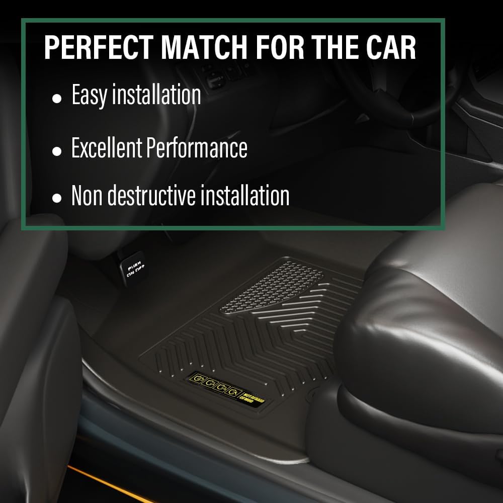 GRAND ORANGE TPE Floor Mats Fit Toyota Sienna 2021-2025(Only for 7 Seat LE/XLE/XSE/Limited & Not Fit 2025 Platinum), 1st & 2nd Row All Weather Protection Floor Liners,alfombras para carro 4PCS