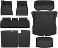 Compatible For Tesla Model 3 Highland 2024 2025 Floor Mats TPE Waterproof Anti-Slip Trunk Mat Rubber Driver Passenger Rear Cargo Liner(8pcs LHD)