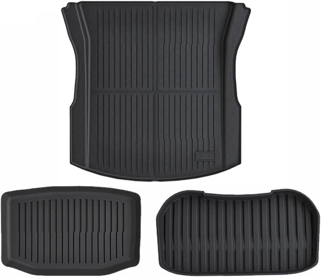 Floor Mats Compatible with Tesla Model 3 Y 2021-2024 5-Seater Custom All Weather Heavy Duty TPE Cargo Liner Trunk Accessories(3 2024 TPE TM)