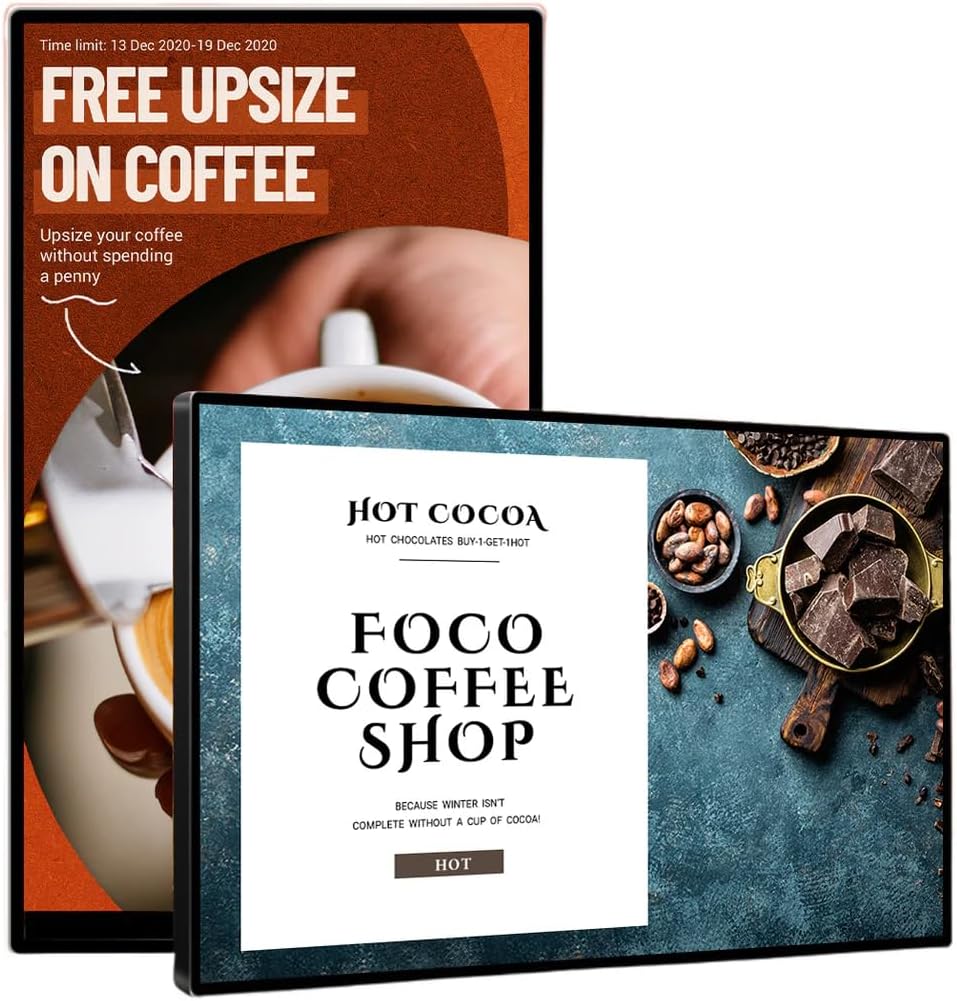 75' Indoor Wall-Mount LCD Advertising Kiosk 2K Resolution | Android RK3568 2GB+16GB | Non-Touch/Infrared/Capacitive Touch | CMS Software | VESA Mount