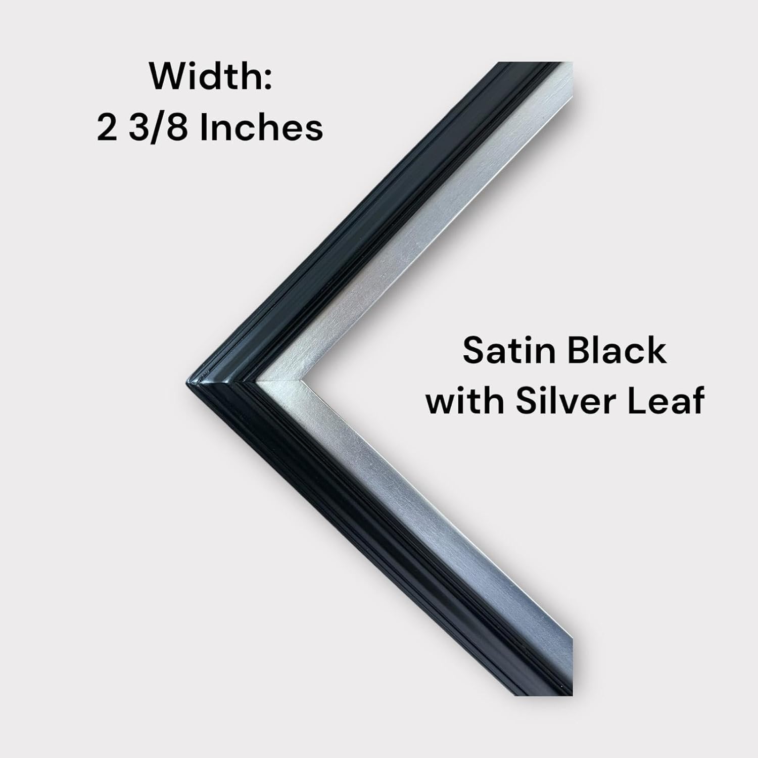 32, 43, 50 and 55 inch Handmade wood ornate TV Frame for Samsung The Frame TV. Satin Black with Gold Leaf (not for use with other models) (50 INCH)