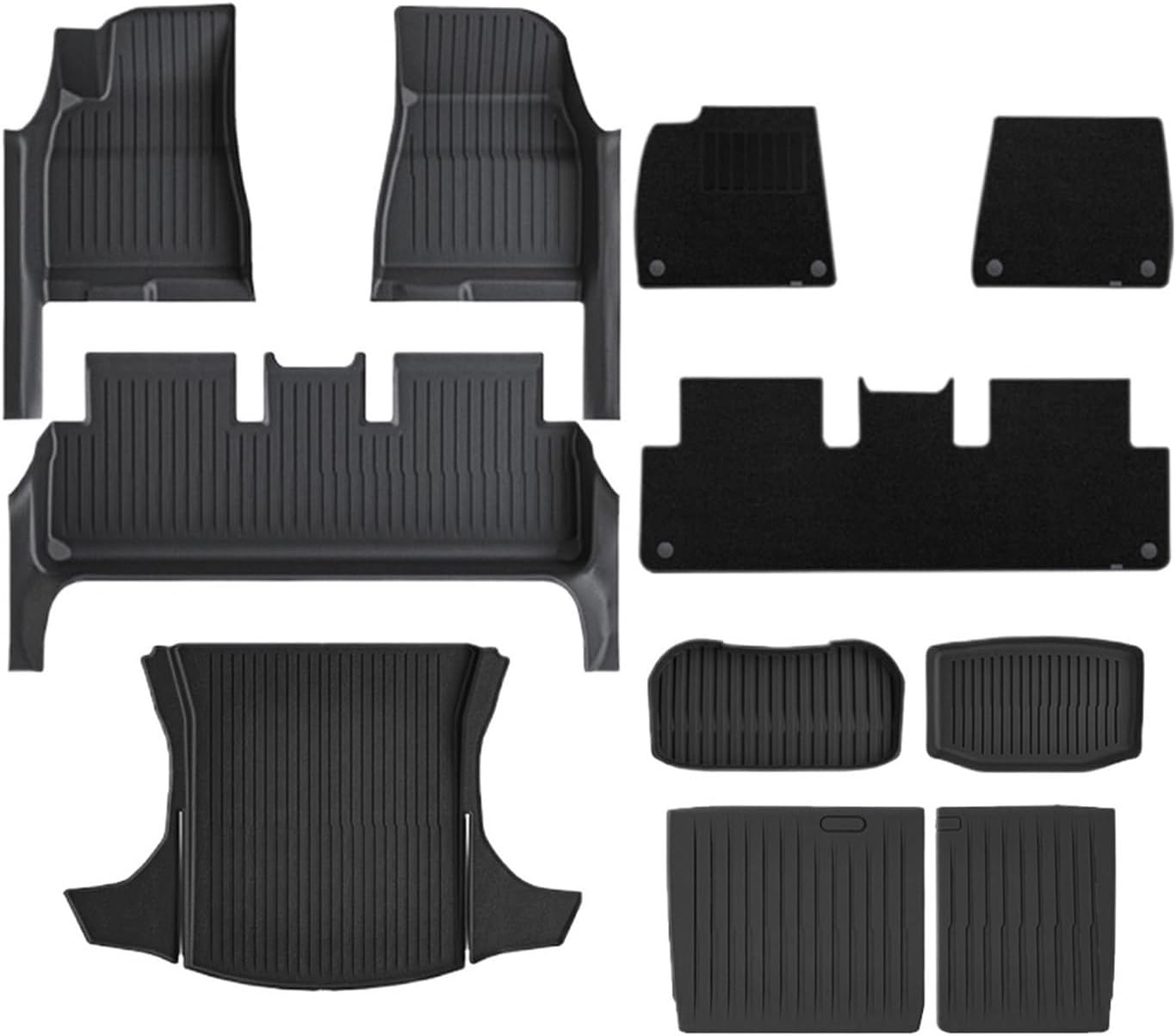 Floor Mat with Door Sill Protector | Compatible with Tesla Model 3 Highland Floor Trunk Mats Cargo Liner | Compatible with Model 3 2025 2024 Accessories(DLFM-11PCS)