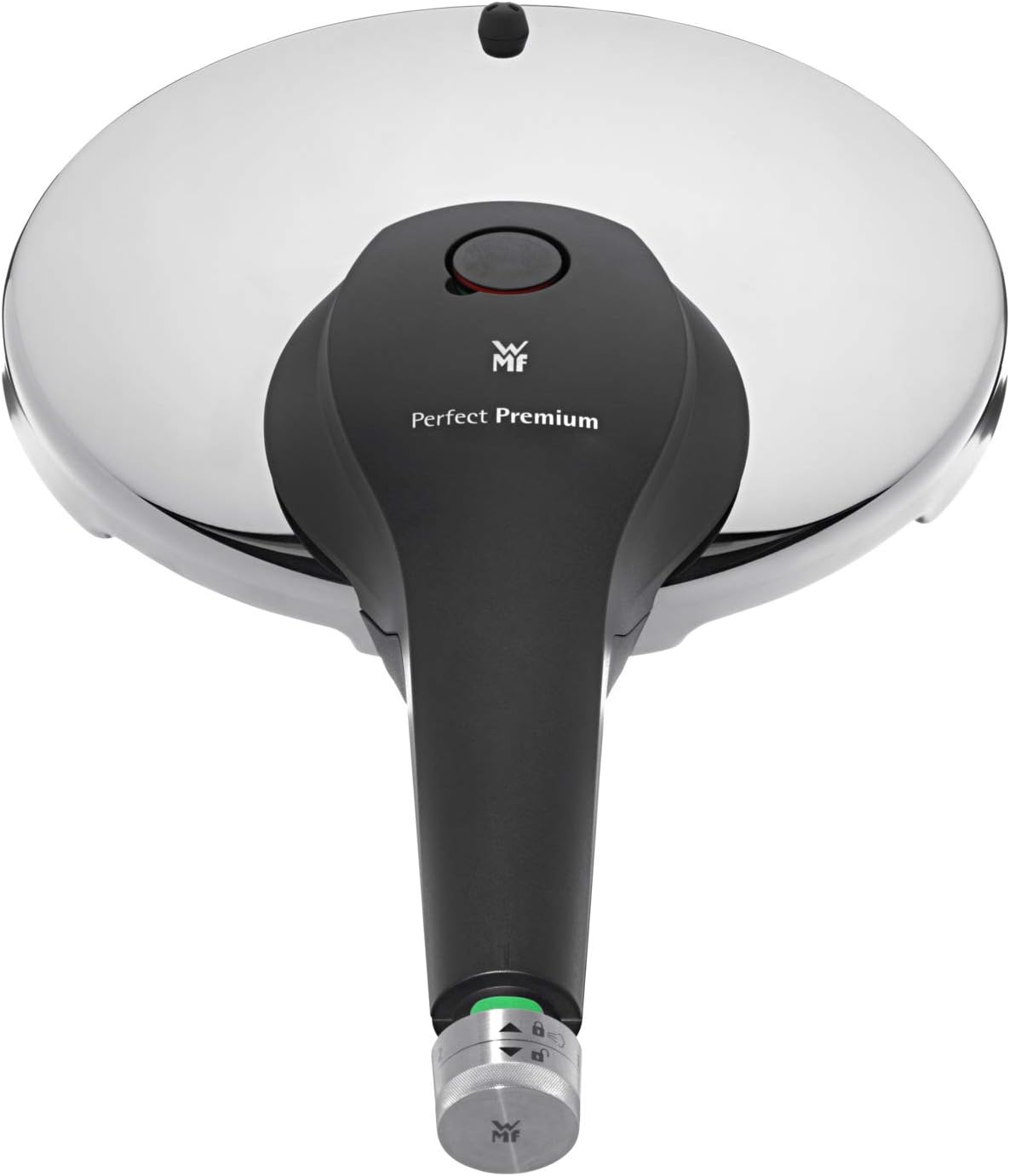 WMF Perfect Pressure Cooker 8.5 L Premium Polished Stainless Steel 2 Cooking Levels All-in-One Rotary Knob, Dishwasher Safe, Diameter 22 cm Suitable for Induction, Stainless Steel, Silver