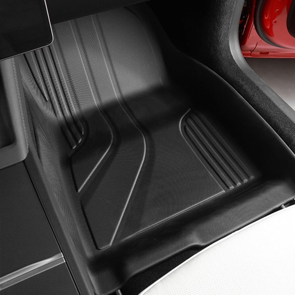 All-Weather TPE Floor Mats Compatible with Tesla Model 3 Highland 2024 Generation Full Set Cargo Liner and Rear Seat Back Mats LHD(1pc Trunk)