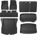 TPE Rubber Floor Mats 2024 Compatible with Tesla Model 3 Highland All Weather Waterproof Non-Slip Cargo Liner Trunk Mats Accessories(M3H LHD 8PCS)