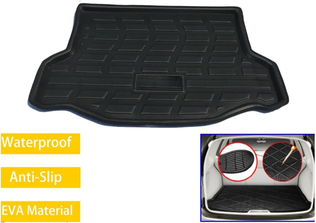 Car Trunk Mats Compatible with Toyota RAV4 RAV 4 XA40 2018 2016 2017 2015 2014 2013 Rear Luggage Boot FLoor Carpet Accsesories EVA Material, Black-b1