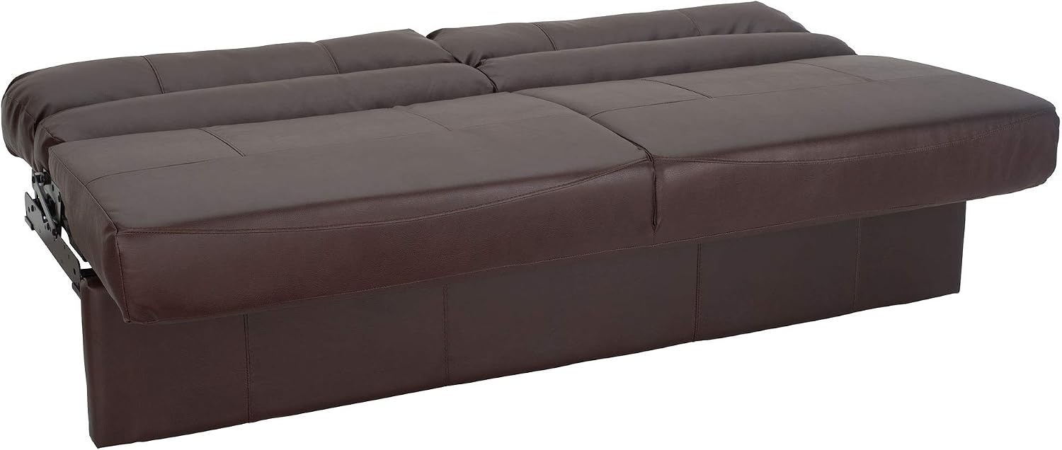 RecPro Charles RV Jackknife Sofa | Love Seat | Sleeper Sofa | Length Options 62', 68', 72' (72 Inch, Mahogany)