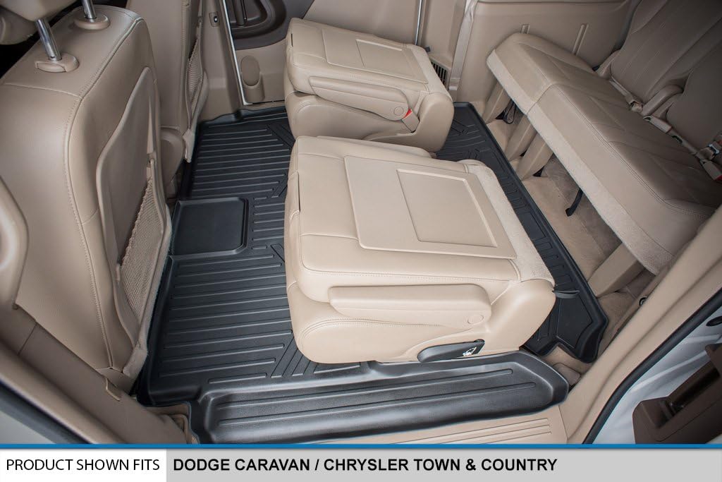 MAXLINER Floor Mats 3 Row Liner Set Compatible with 2008-2016 Chrysler Town & Country