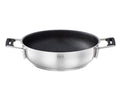 Rösle Silence Pro Serving Pan, Pan with Scratch-Resistant Premium Non-Stick Coating, ProResist, Silicone Handles, 24 cm, 18/10 Stainless Steel, Suitable for Induction, Dishwasher Safe, Silver/Black