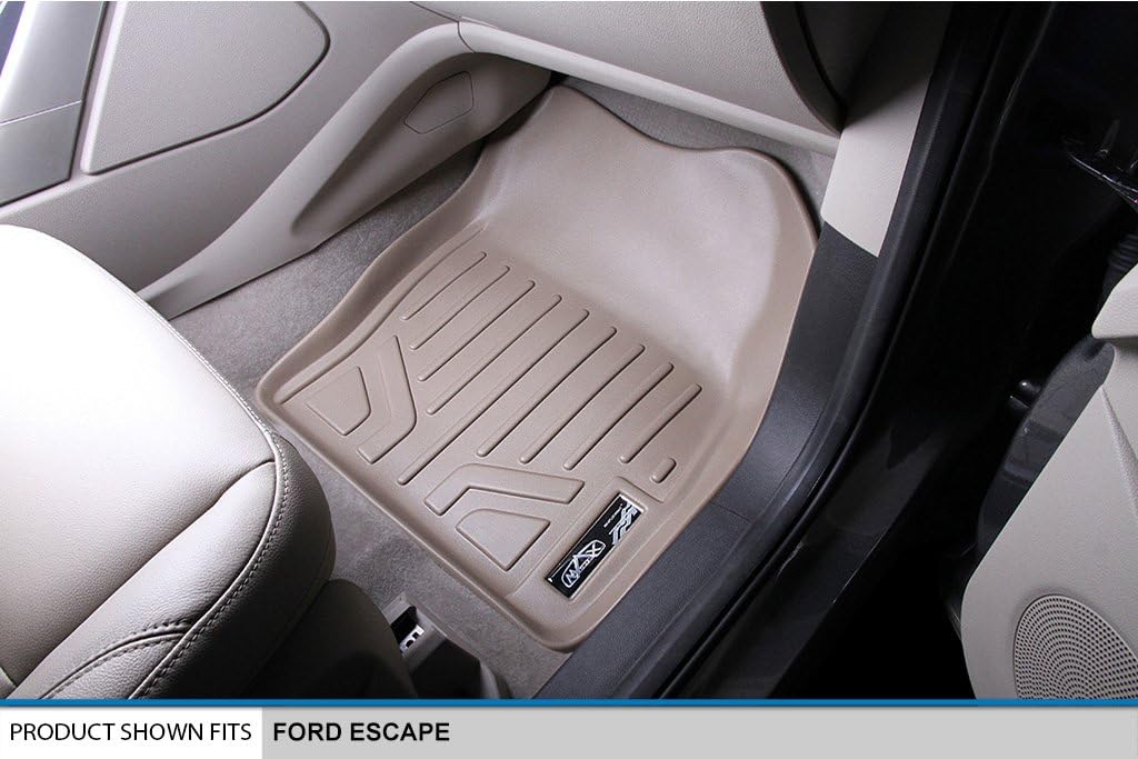 MAXLINER All Weather Custom Fit 2 Row Floor Mat Liner Set Compatible with 2013-2019 Ford Escape
