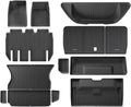 Compatible for Tesla Model X 2023 2024 TPE 3D Car Floor Mats Cargo Liner Trunk Pad Waterproof Protective Left Rudder(New 5MODELX6PCS)