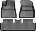 Compatible with Tesla Model 3 Highland 2024 TPE Floor Mats,All Weather Waterproof Anti-Slip Front Rear Cargo Liner Trunk Mat(Left Rudder 3pcs)