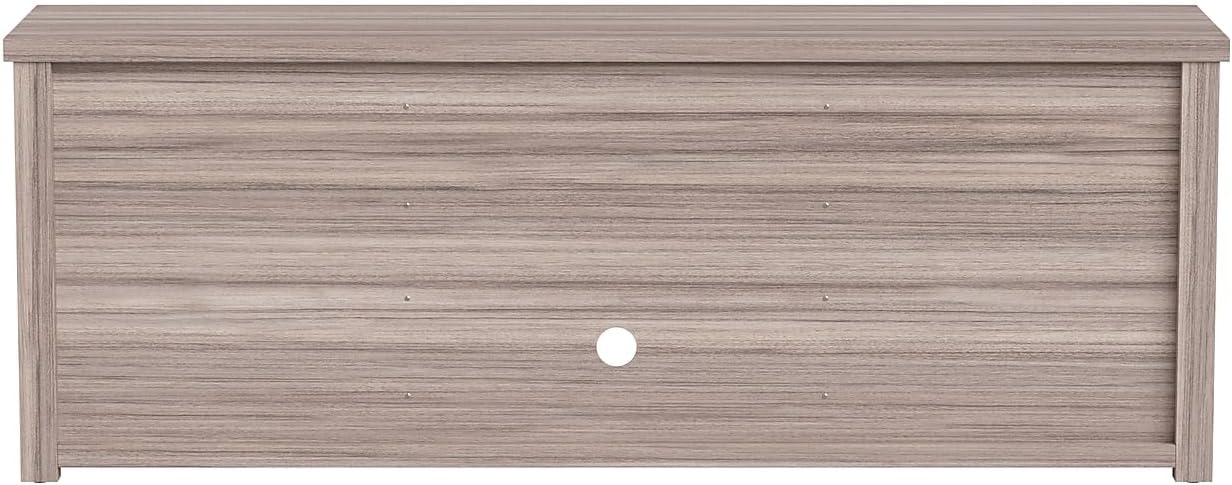 Flash Furniture Sheffield TV Stand for up to 80' TVs - Modern Gray Wash Finish & Full Glass Doors - 65' Engineered Wood Frame - 3 Height Adjustable Shelves