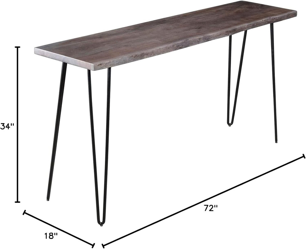 Jofran Nature's Edge 72' Farmhouse Dining Table - Solid Wood Counter Height Dining Table for Modern Homes, Slate