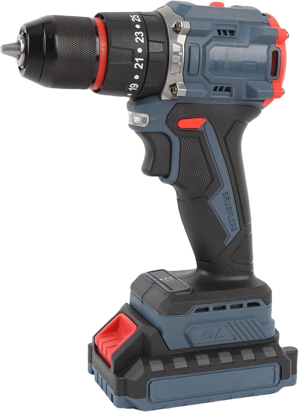 Cordless Drill Tool Set, 20V Brushless Power Drill Li Battery Powered Electric and Set with 25 Torsion Settings 1500RPM LED Light & Battery Indicator for Home (US Plug)